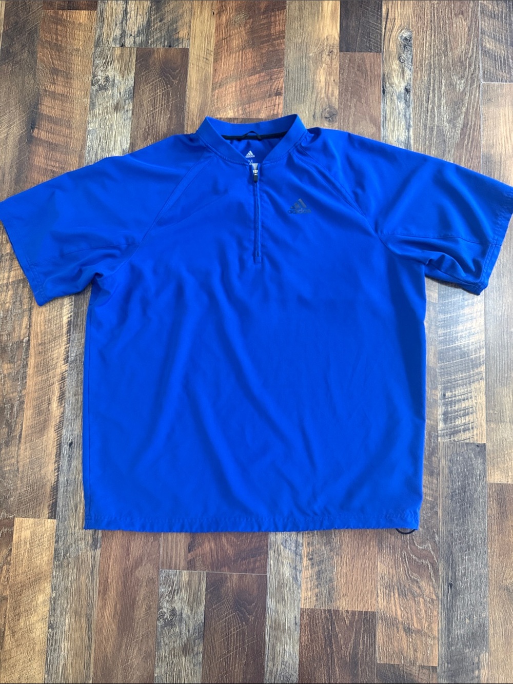 Adidas Golf Ultimate365 Blue Short Sleeve 1/2 Zip Wind Pullover Jacket Men’s M
